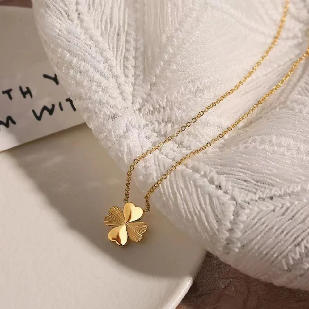 Four Hearts Clover Necklace - Image 3