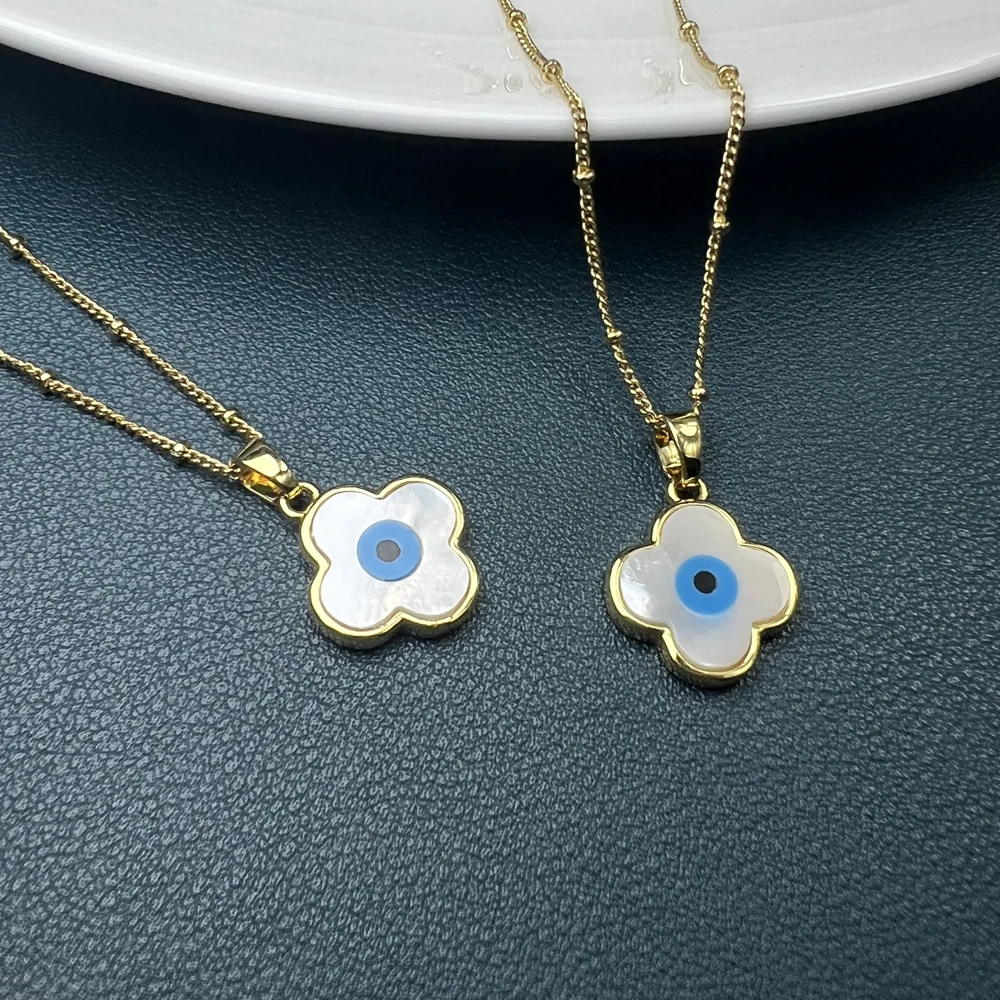 Blue Eye Clover Necklace - Image 5