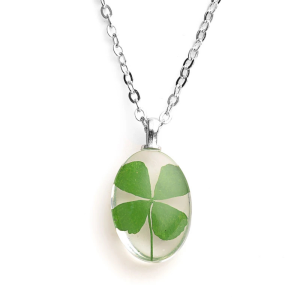 Water Drop Clover Necklace