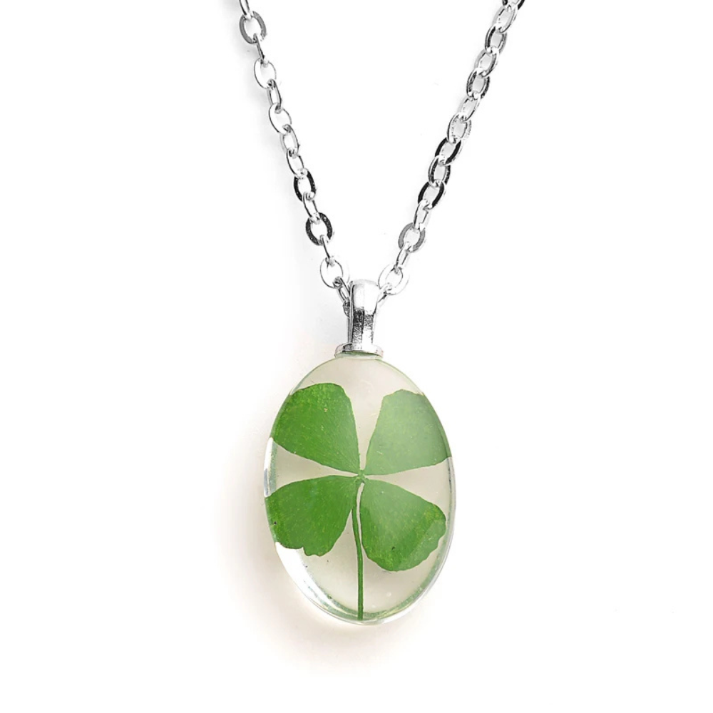 Water Drop Clover Necklace