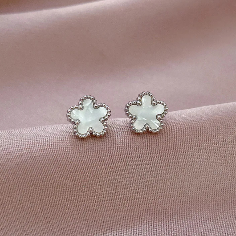 White Clover Earring