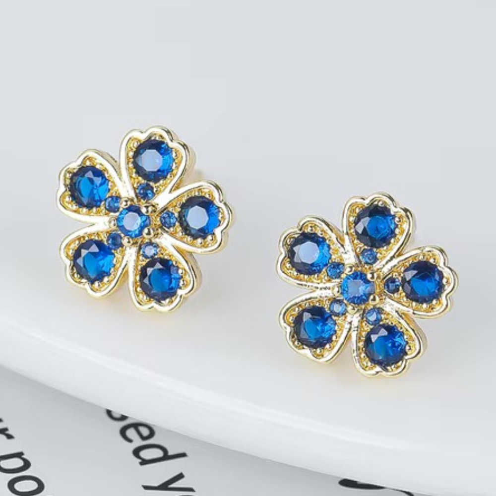 Zircon Clover Earrings