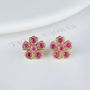 Zircon Clover Earrings