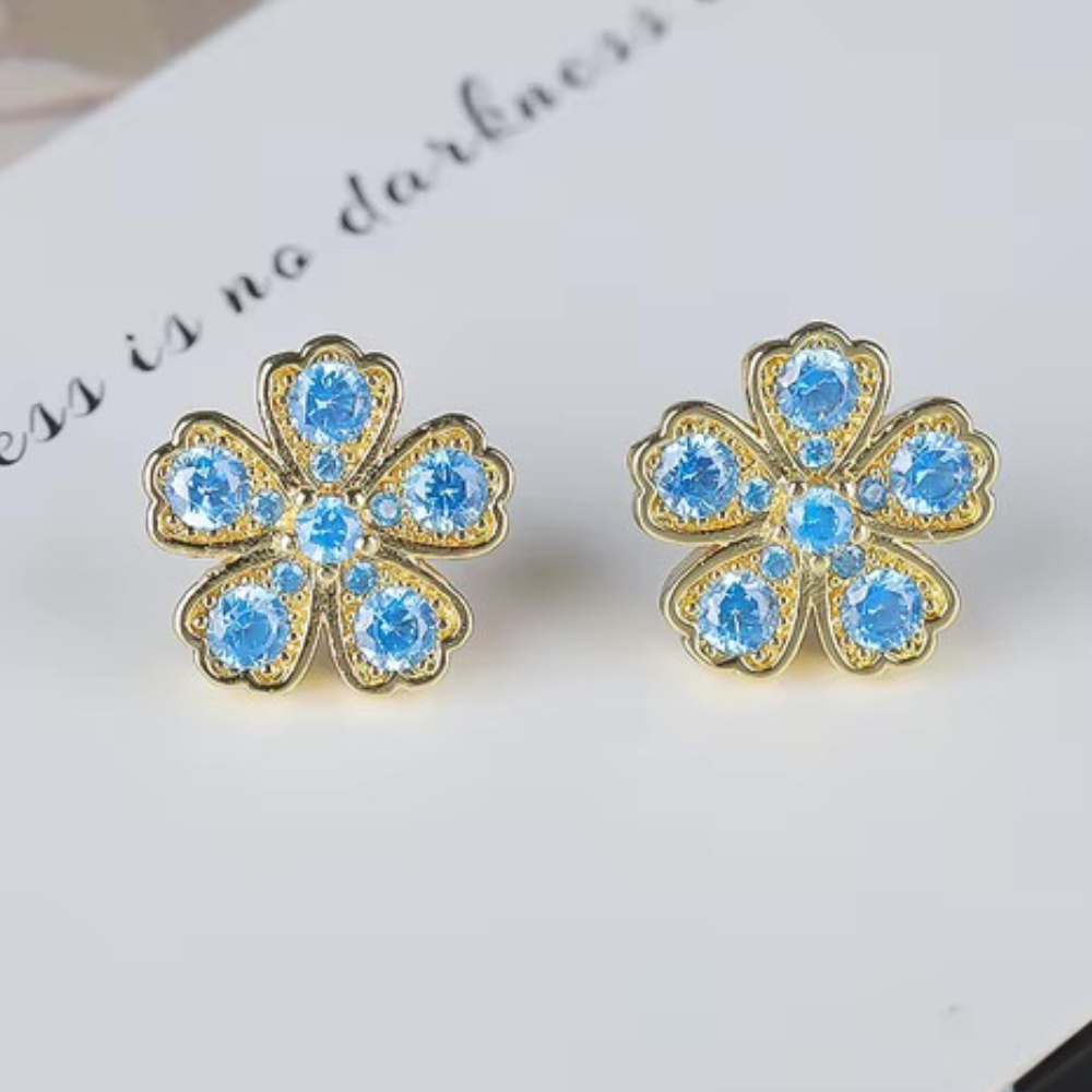 Zircon Clover Earrings